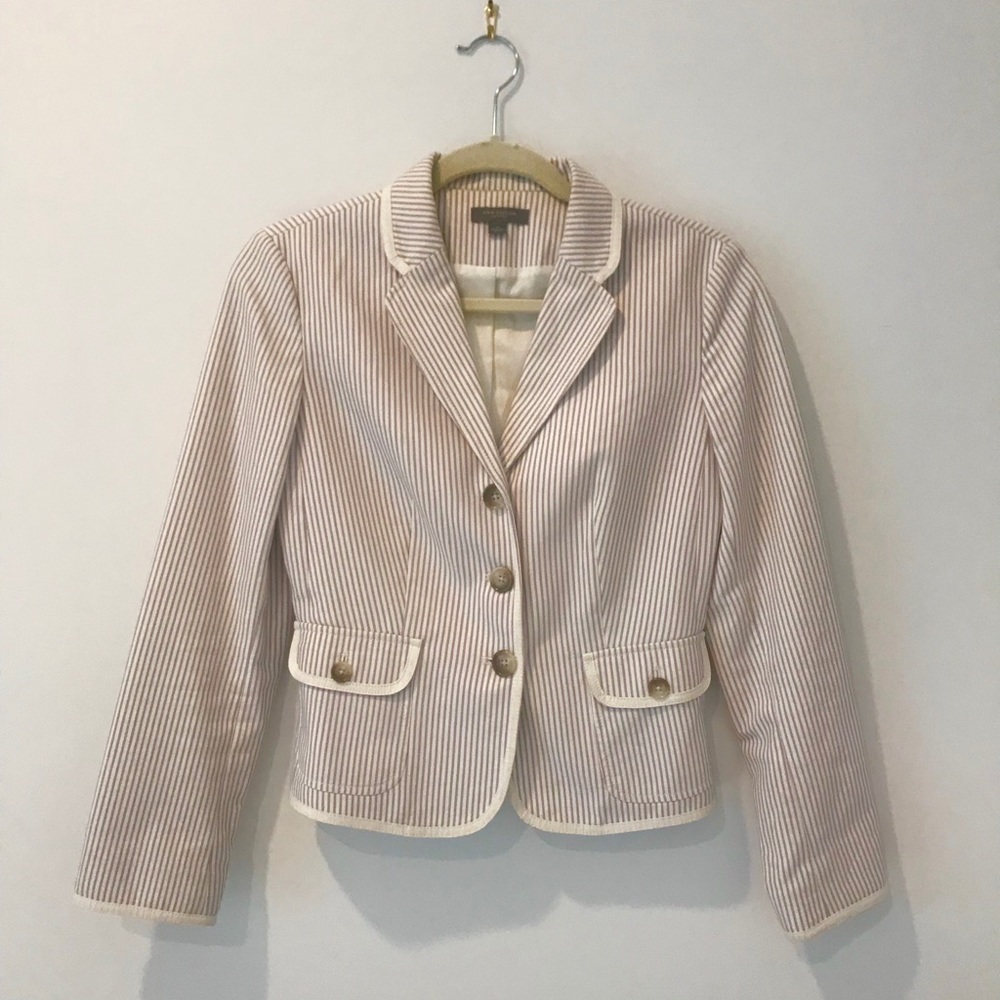 Ann Taylor Searsucker Blazer